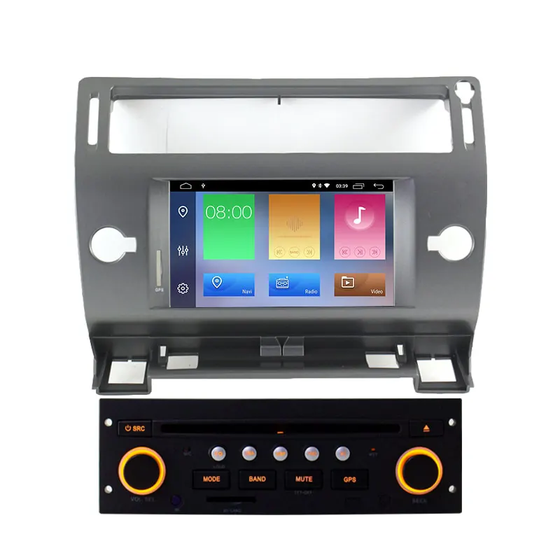 Gray JDASTON Android 10,0 автомобильный dvd-плеер для Citroen C4 Quatre Triumph gps Навигация Аудио Wifi Мультимедиа стерео 1 Din автомагнитола - Цвет: Gray