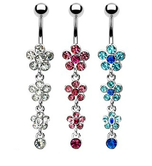 Кольцо для пупка, кольцо для пирсинга тела, без никеля, EC153, 5 шт./партия