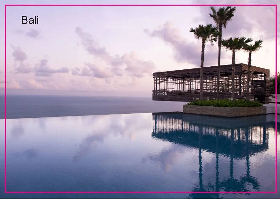 Прямоугольные жесткие магниты Индонезия Бали Alila виллы Uluwatu сувенир фото магнит