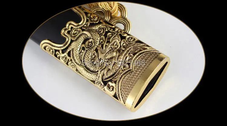 Сая рукоять из черного дерева Chinese KungFu WuShu Qing Dynasty Sword Jian Full Tang 1095 Carbon Steel