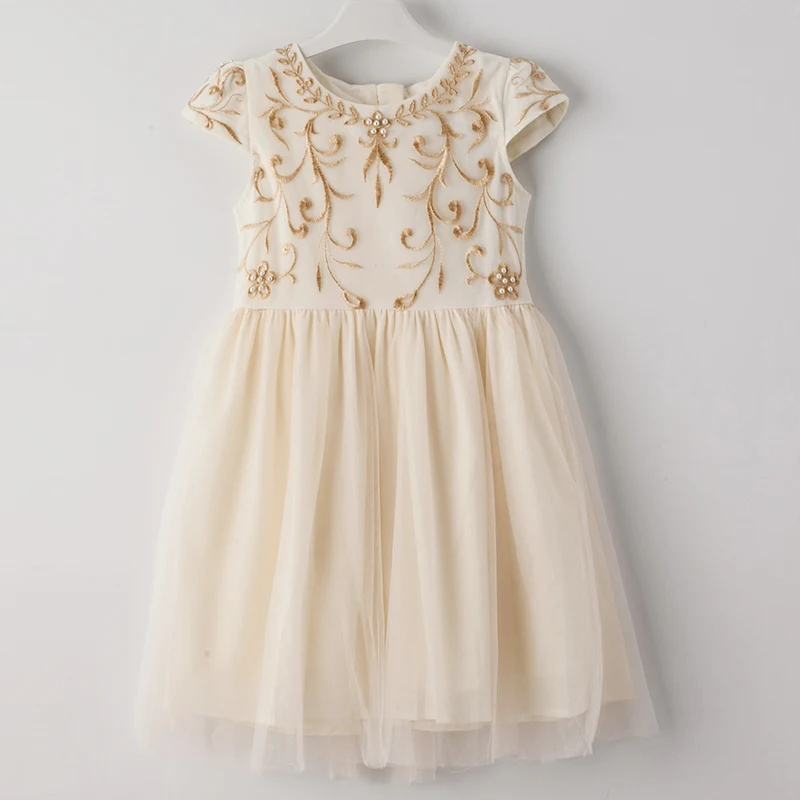 Girls Floral Embroidery Dress 2018 Summer Baby Mesh Princess For Party Kids Cute Dresses Children Clothes |