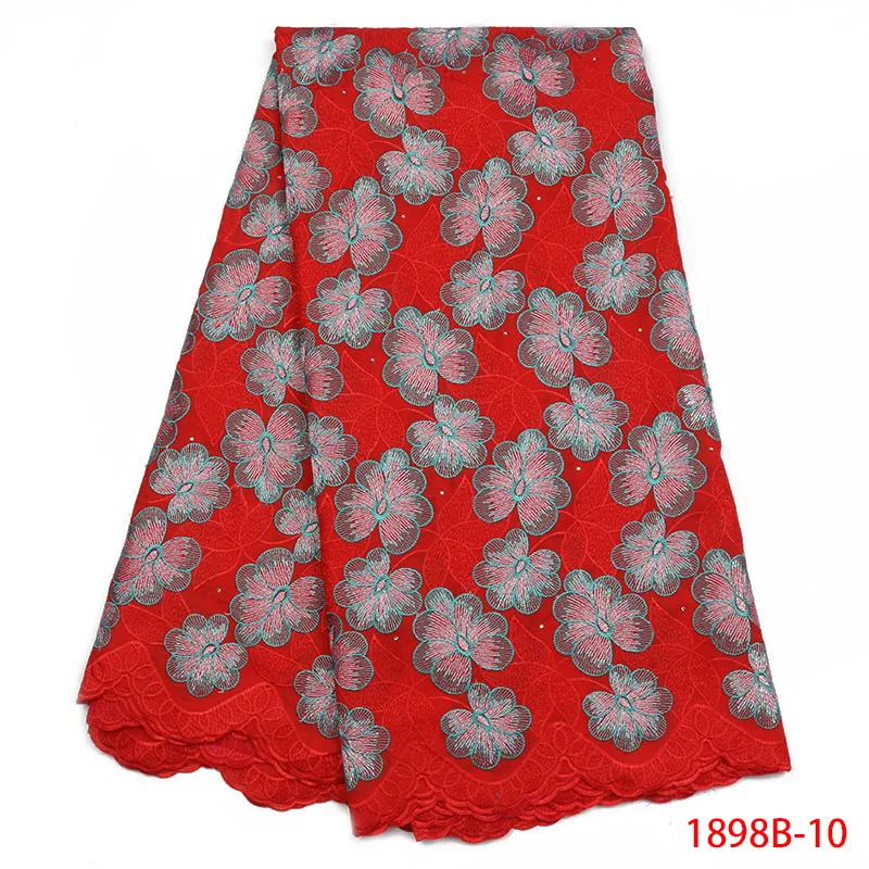 Красная яркость с камнем 2018 высококачественное хлопковое кружево швейцарская