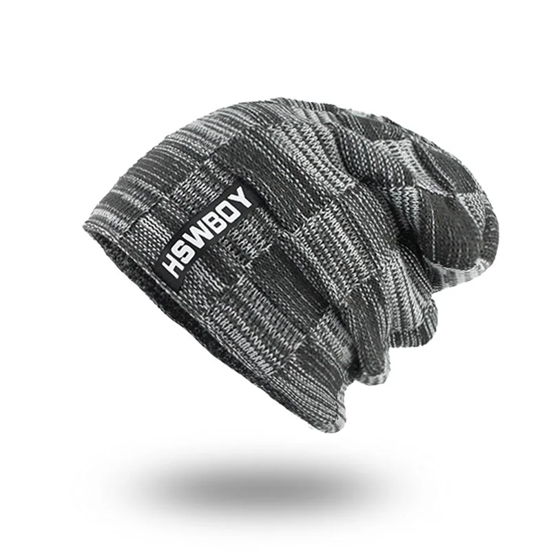[FLB] Зимние шапки Skullies Beanies, зимние шапки бини для мужчин и женщин, шерстяной шарф, шапки, Балаклава, маска, шапка, вязаная F18002 - Цвет: Gray hats