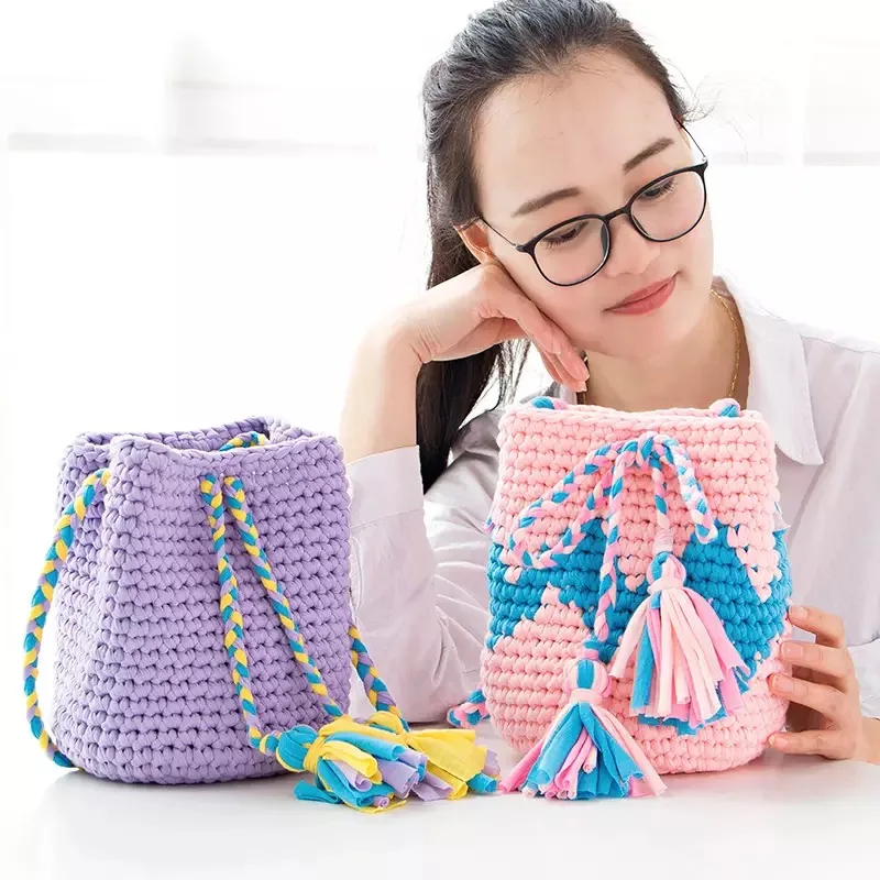 Полуфабричный тканевый струнный Материал Пакет wayuu сумка-мешок рюкзак, ручной diy Вязание грубой шерсти, чтобы отправить вязальный учебник