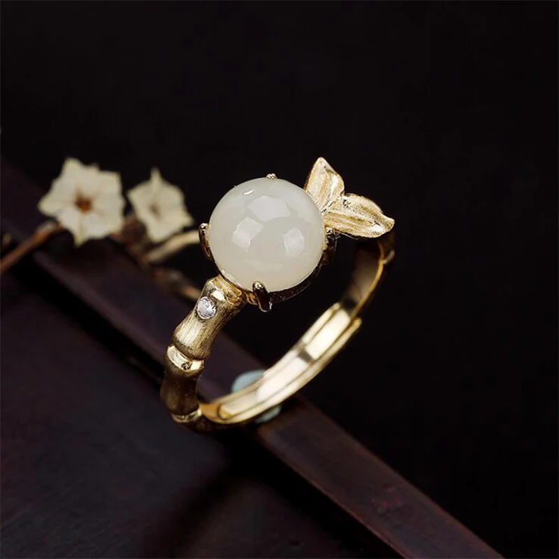 Женское регулируемое кольцо из Нефритового агата ювелирное изделие 100%