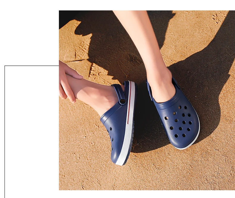 Новинка; Летние сандалии; мужская повседневная обувь; шлёпанцы; Сабо; дышащие пляжные шлёпанцы; Мужская водонепроницаемая прозрачная обувь; chaussure homme