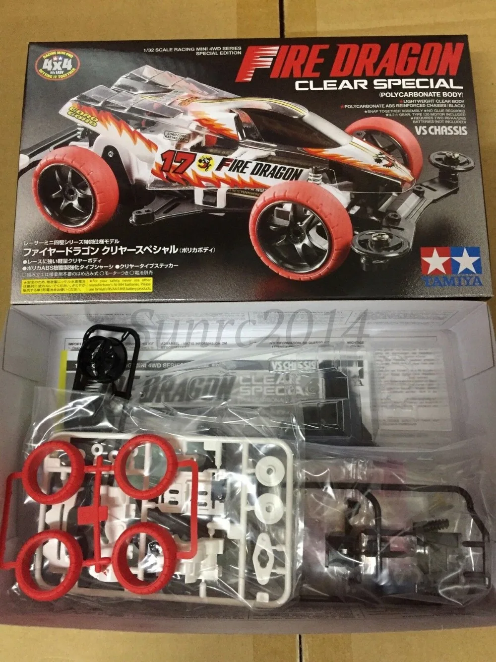 Tamiya 95337 1/32 Mini 4WD Fire Dragon Clear Sp. VS корпус из поликарбоната|Детали и аксессуары| |