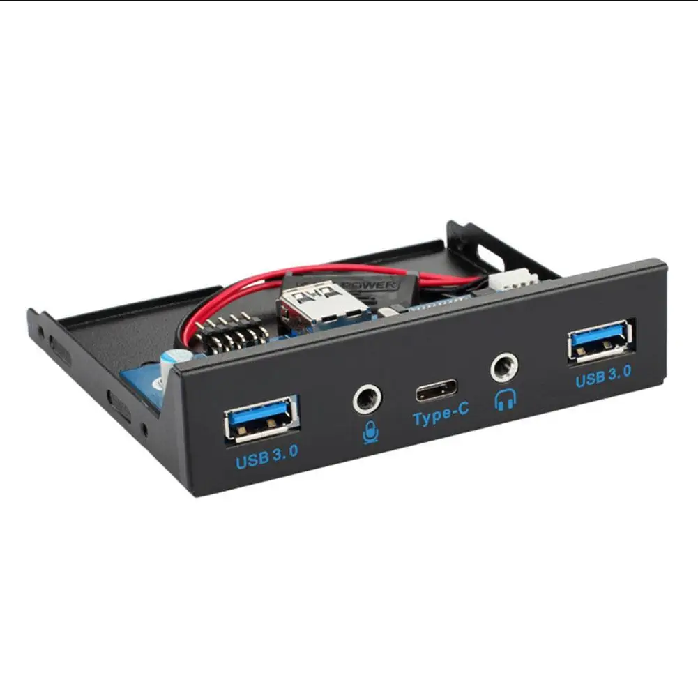USB3.1* 2 type-C передний обратный аудио 3,5 дюймов интерфейс Передняя панель настольный компьютер металлическая передняя панель usb-хаб