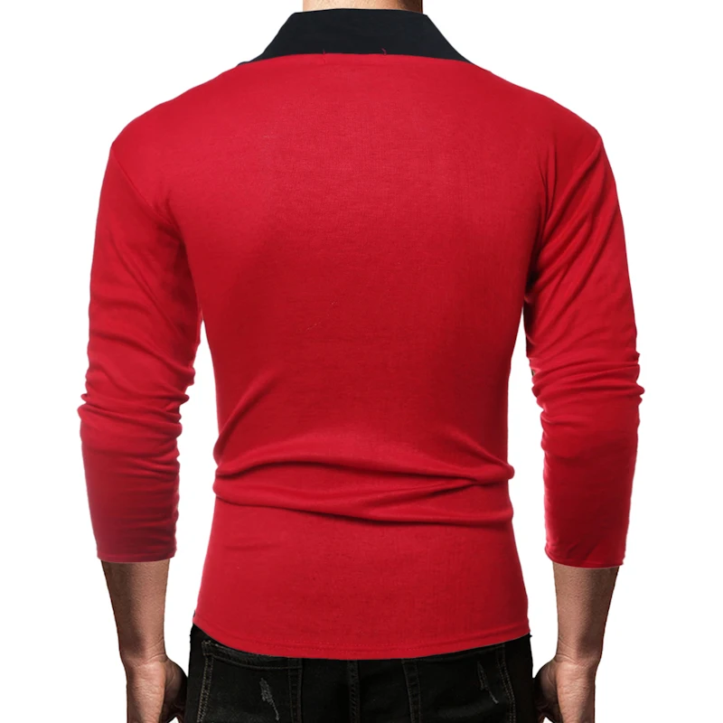 2017 модная мужская Облегающая водолазка с длинным рукавом футболка в стиле