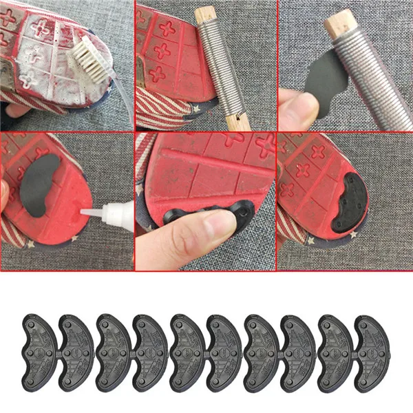 10 шт./5 пар резиновых пятки для ног пластины краны DIY обуви ремонтные колодки заменить