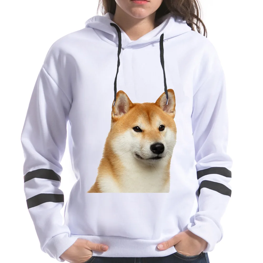 Новое поступление Весна Женский длинным рукавом корги милая собака печати с