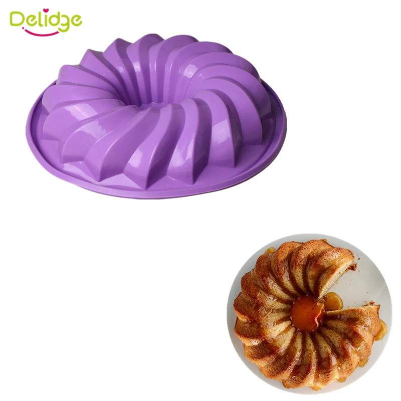 1 шт. спиральная форма для торта большого размера силиконовая шифоновая в виде