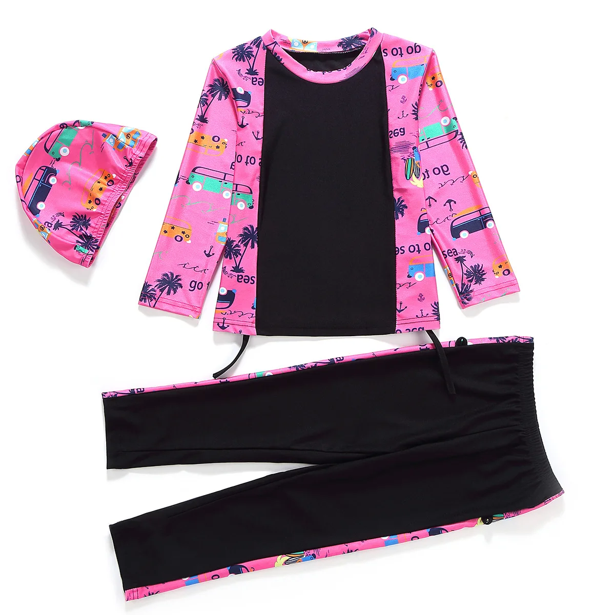 Детский купальный костюм для мусульманских девочек полный охват консервативные