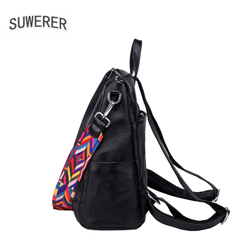 Women Genuine Leather bag 2019 new personality ladies embroidery wild leather travel backpack | Багаж и сумки
