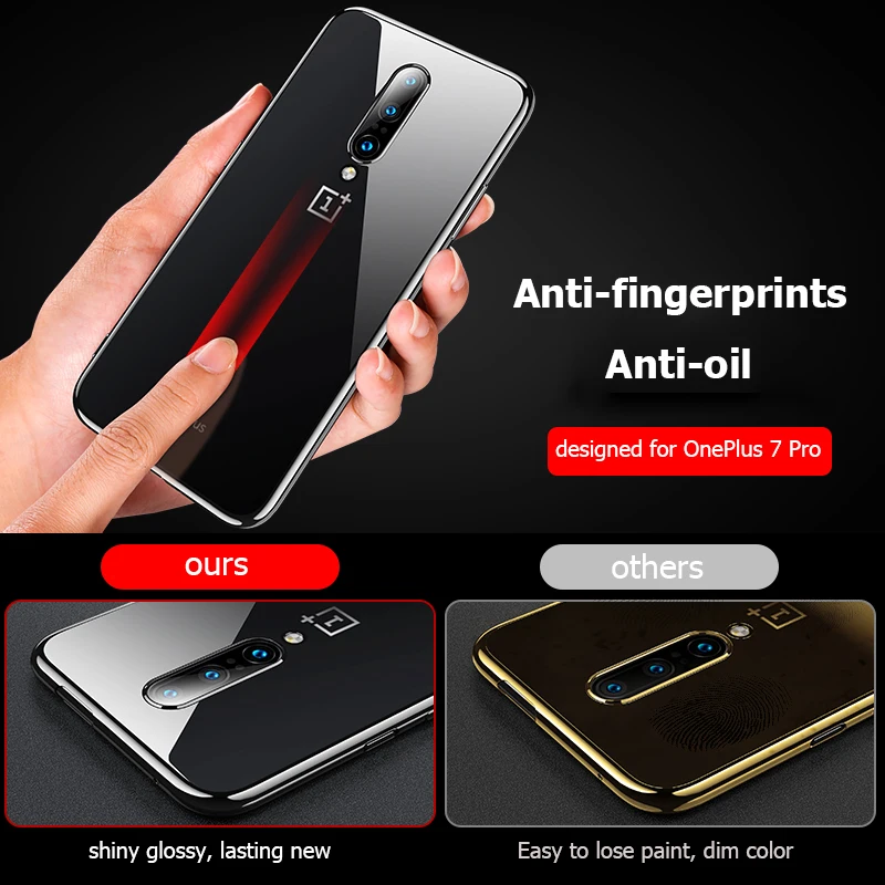 Для OnePlus 7 Pro Чехол мягкие прозрачные 3D лазерные Чехлы для телефона с покрытием