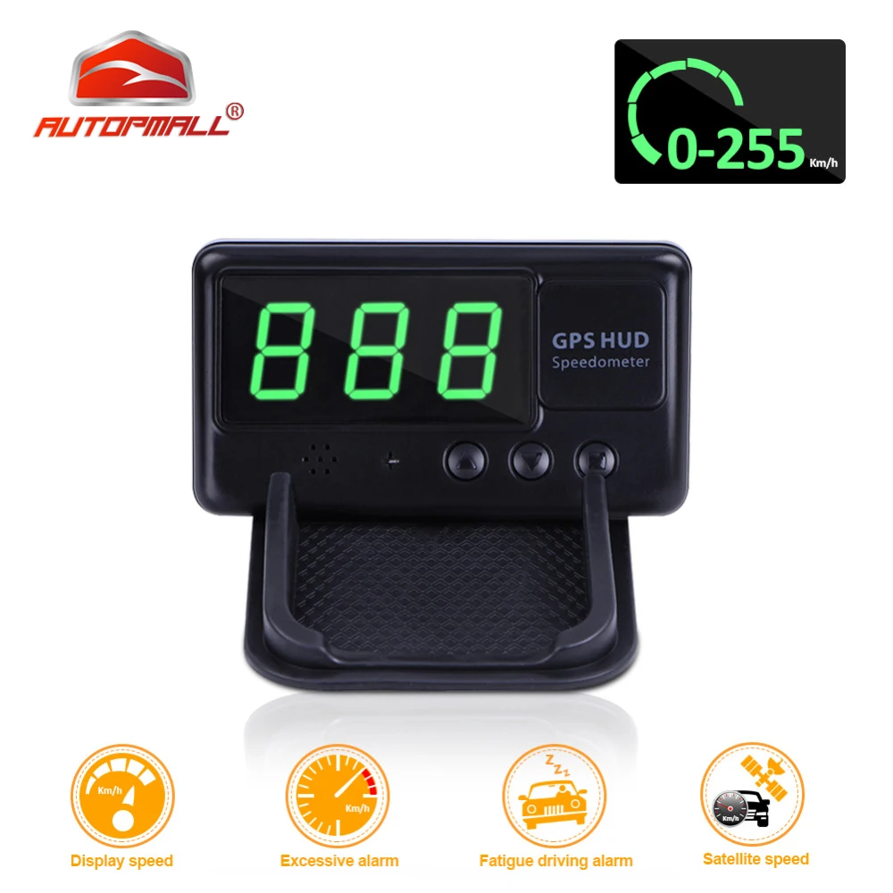 Универсальный автомобильный HUD GPS Спидометр для мотоцикла дисплей лобовое стекло