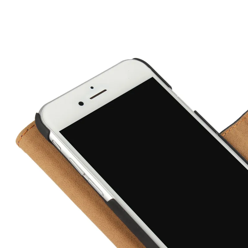 Чехол из натуральной кожи для iPhone 7, откидная подставка, задняя крышка для телефона, кошелек со слотом для карт, стиль книги для iPhone 8, 7, 6s Plus, чехол