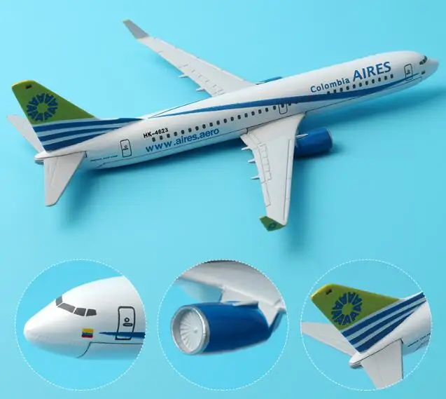 Авиационная модель Колумбийского самолета Боинг 737-800 16 см авиационная