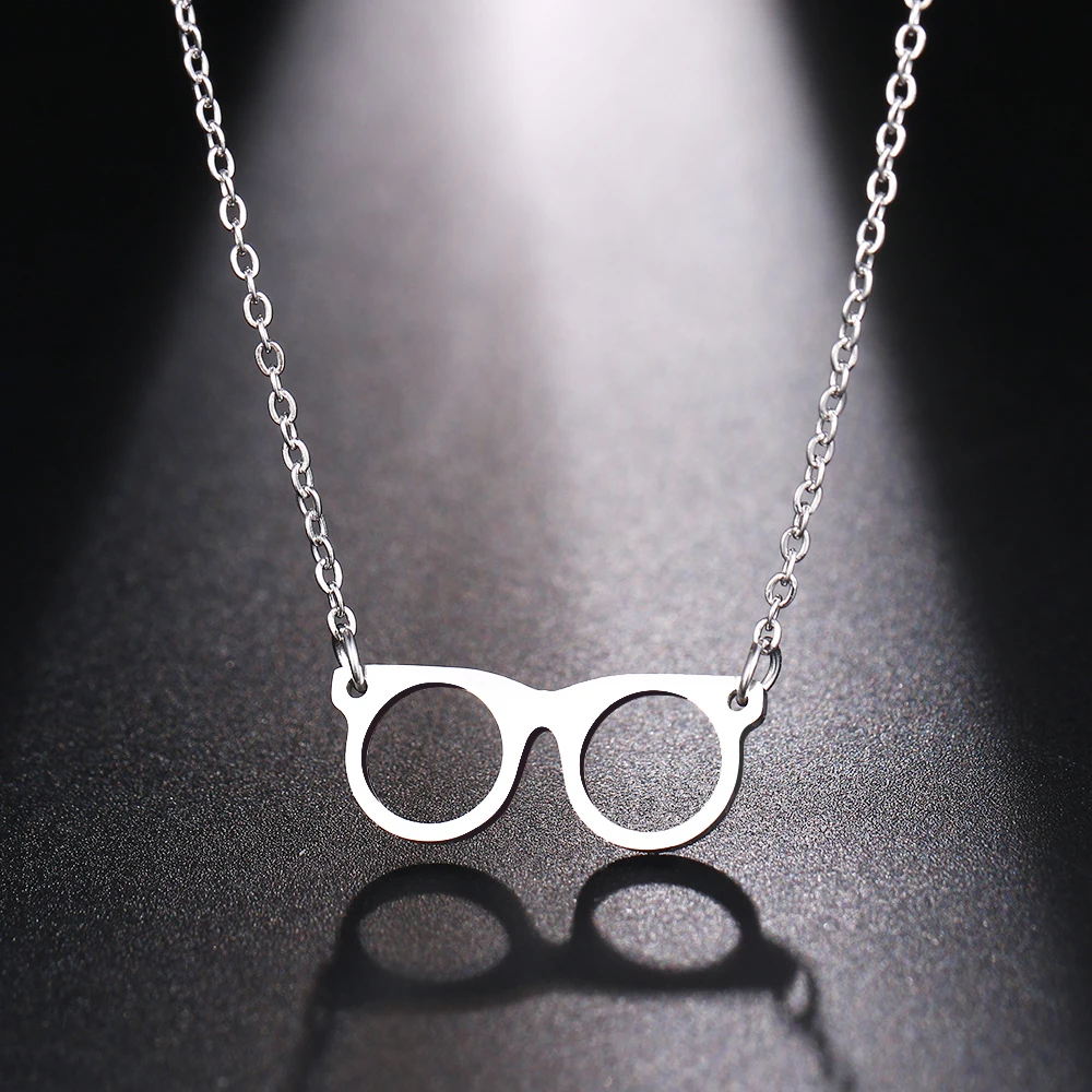 Ожерелье CACANA из нержавеющей стали для женщин и мужчин модные очки в стиле