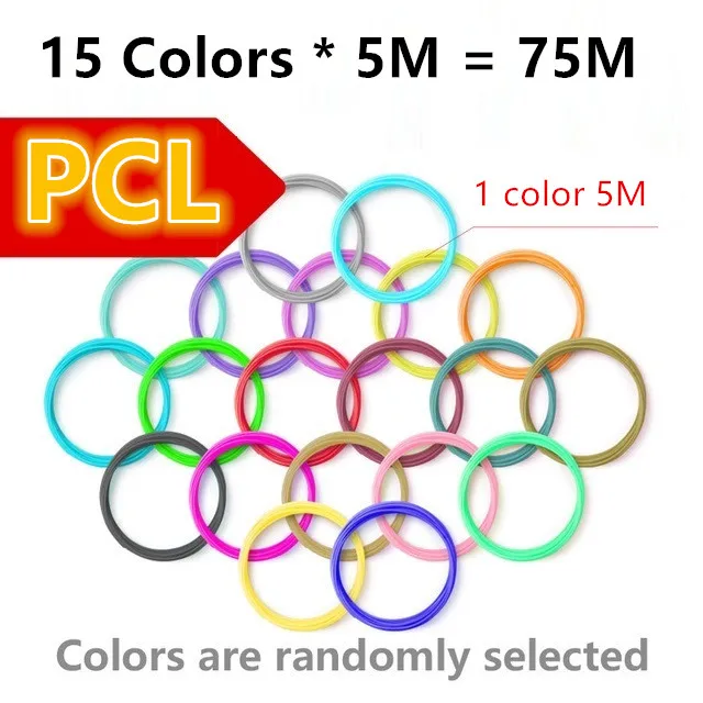 75meters PCL QIWER Новое поступление беспроводной низкотемпературный 3D печать Ручка Рисунок «сделай сам» Doodle нить из ПКЛ аккумулятор встроенный QX500 подарки ребенок - Цвет: 75meters PCL