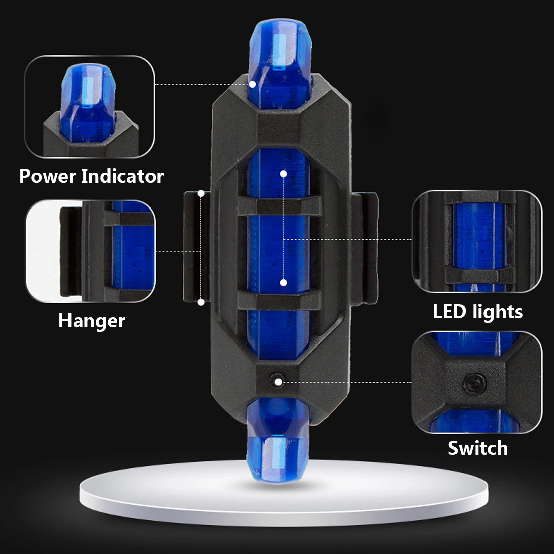 2018 Перезаряжаемый USB светодиодный задний фонарь для велосипеда светильник luz
