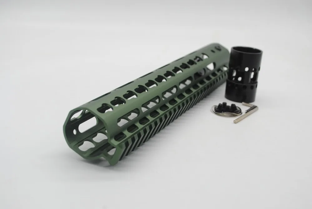 TriRock 12'' inch Olive Green Anodized Keymod Handguard Rail Free Floating Picatinny Mount System Fit .223/5.56/AR-15 | Спорт и