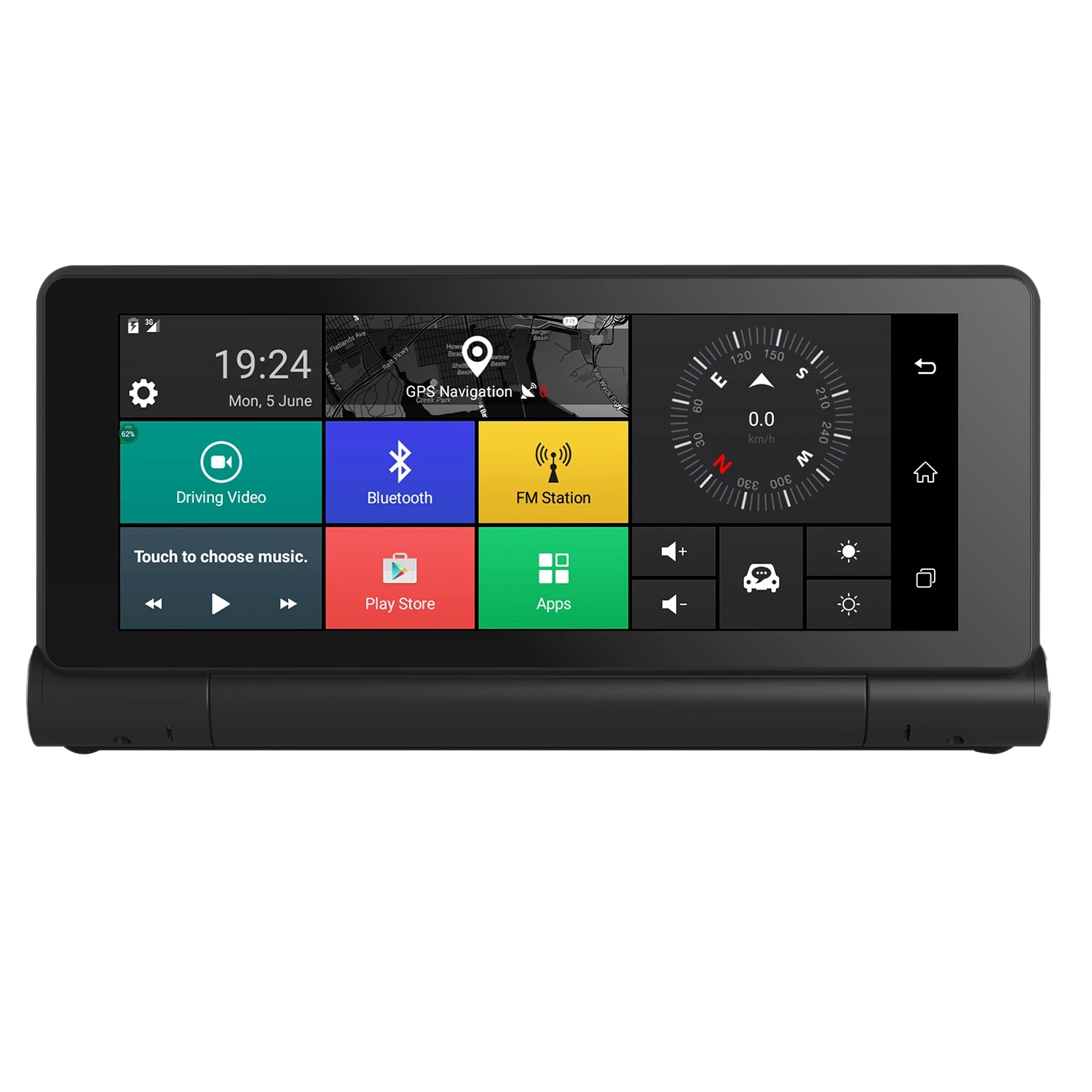 Автомобильный складной навигатор 1080P 683 7 дюймов удобный Android 5,0 Bluetooth Wifi с реверсивным изображением