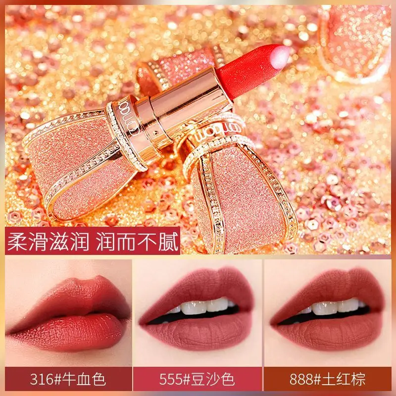 Стразы бант помада матовый светильник тугая поверхность стойкая влажная| |