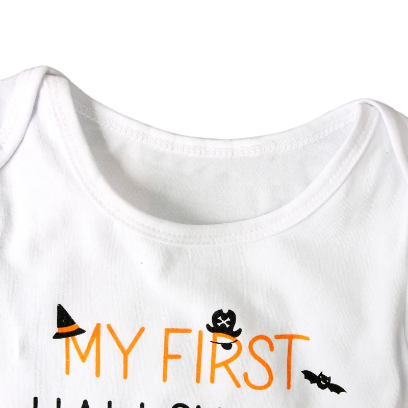 Новое поступление 2017 одежда на Хэллоуин с тыквой боди для новорожденных