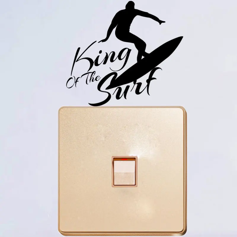 YJZT Wall Stickers King of the Surf Water Sports Extreme Mural Vinyl Decal 8SS2220 | Дом и сад