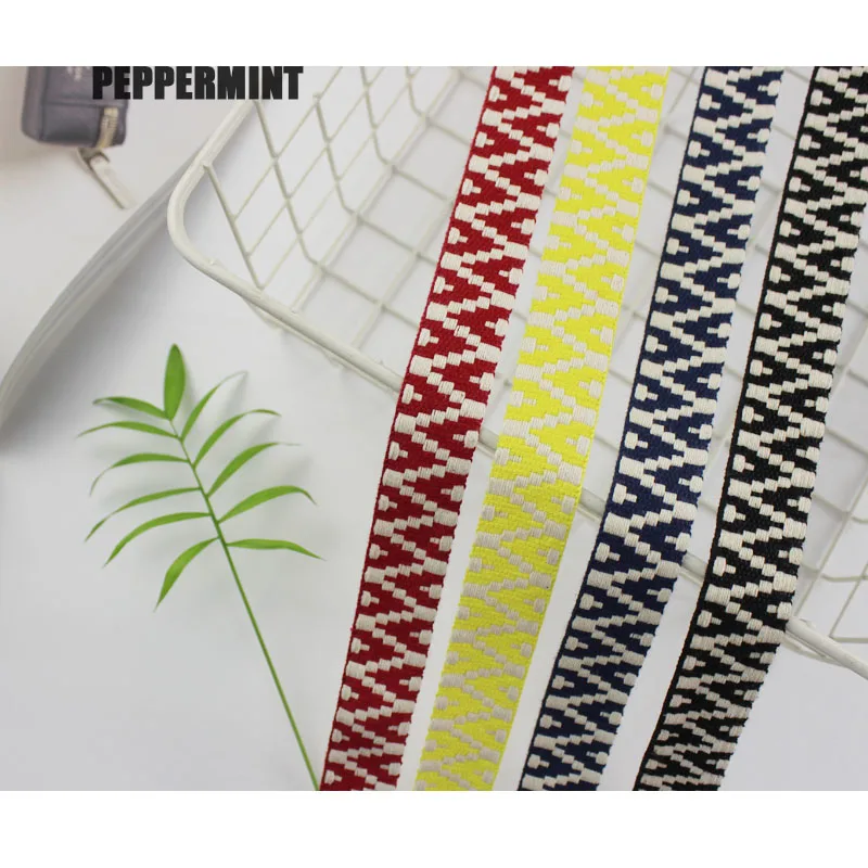 1 ярд лямки 2 5 см широкая тесьма вышивка толстая отделка хлопок смешанный швейный