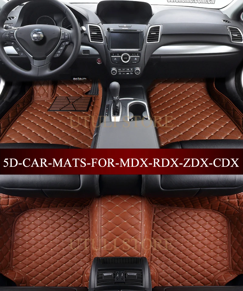 

Leather Car floor mat carpet rug for Acura CDX MDX RDX ZDX RL TL TLX all weather carpet floor liners foot mats
