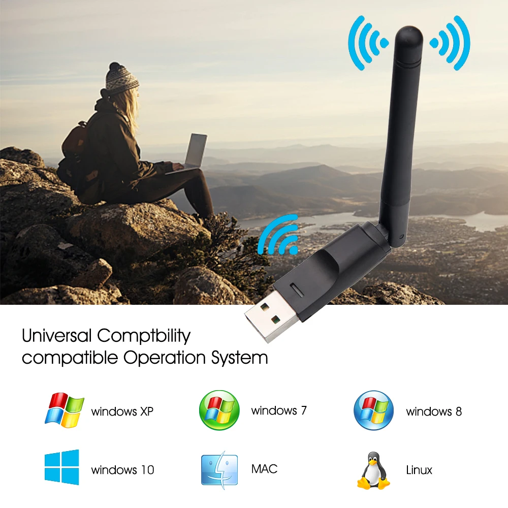 Wi-Fi USB адаптер внешняя сетевая карта 150 Мбит/с 7/8 Мб/с | Компьютеры и офис