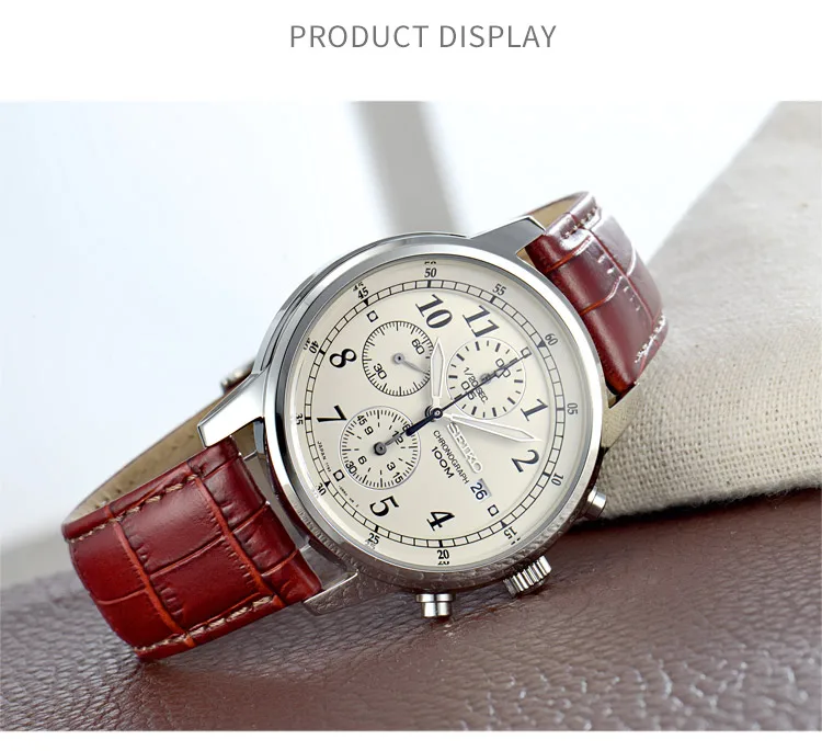 Оригинальные кварцевые часы Seiko 5 с солнечной энергией, светящиеся стрелки, календарь, кожа, сарпса, деловые модные часы, глобальная гарантия