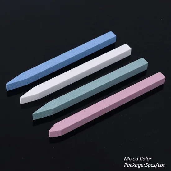 Mixed Color 5 шт. пилочки для ногтей из кварцевого камня, профессиональный шлифовальный буферный блок, v-образная Форма для ногтей, шлифовальный инструмент для удаления кутикулы, маникюрные инструменты CH1000 - Цвет: Mixed Color
