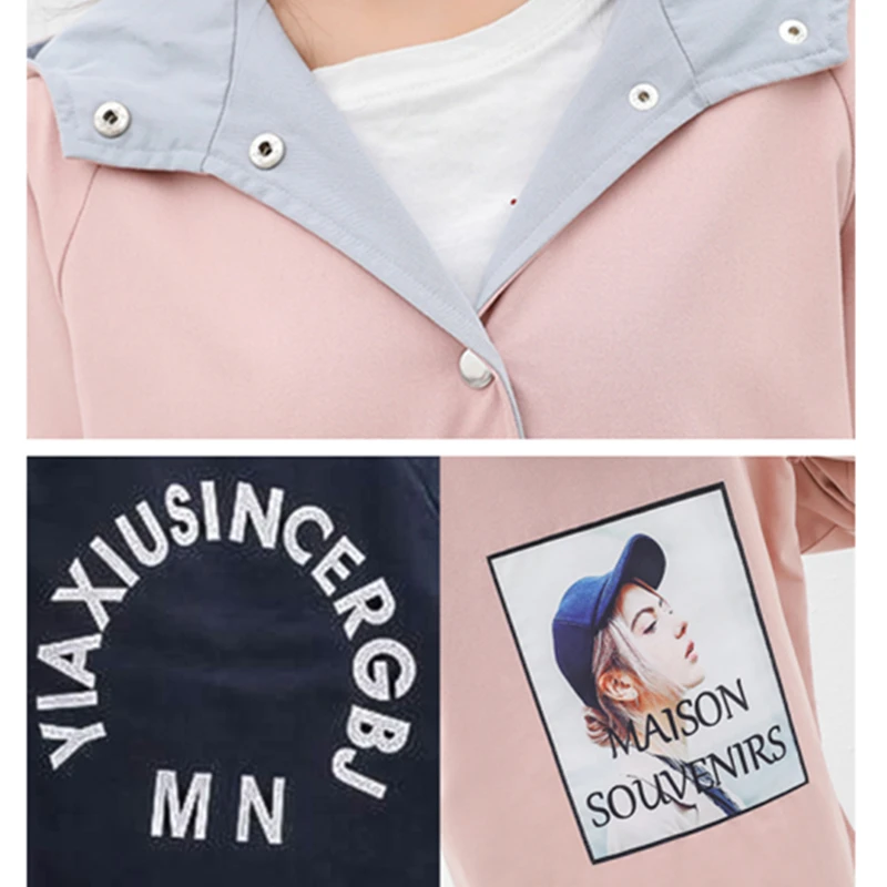 Весна 2020 модная новинка ветровка с капюшоном для девочек осеннее пальто размера