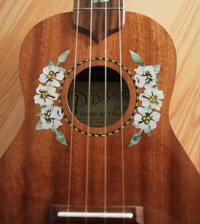 Инкрустация наклейки для укулеле Гибискус цветы Розочка Purfle|inlay sticker|ukulele stickersukulele