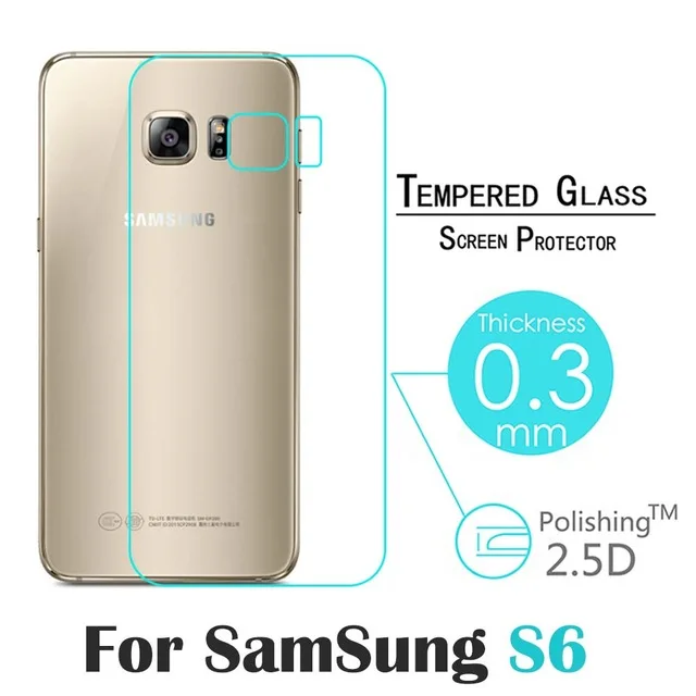 Закаленное стекло для Samsung Galaxy S6 G9200 Защитная пленка экрана задняя