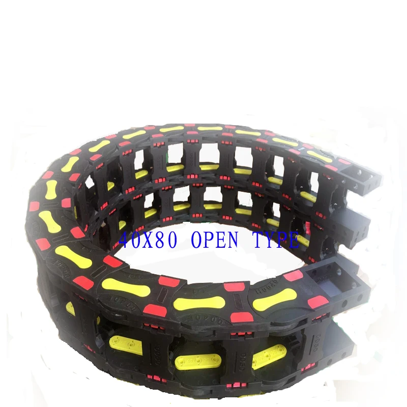 

Free Shipping 40x80 1 Meters Bridge Type Plastic Cable Carrier With End Connectors