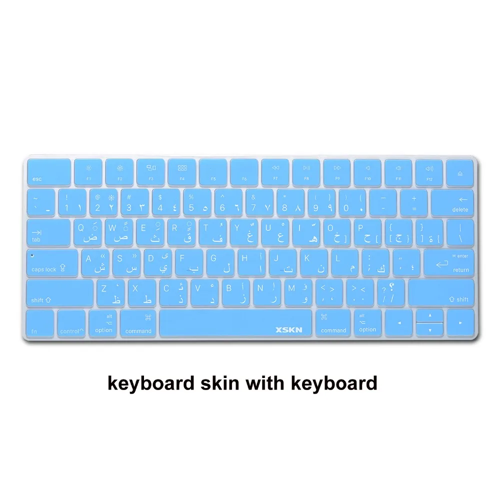 Чехол для клавиатуры Magic Keyboard с арабской раскладкой защитная пленка XSKN Blue из