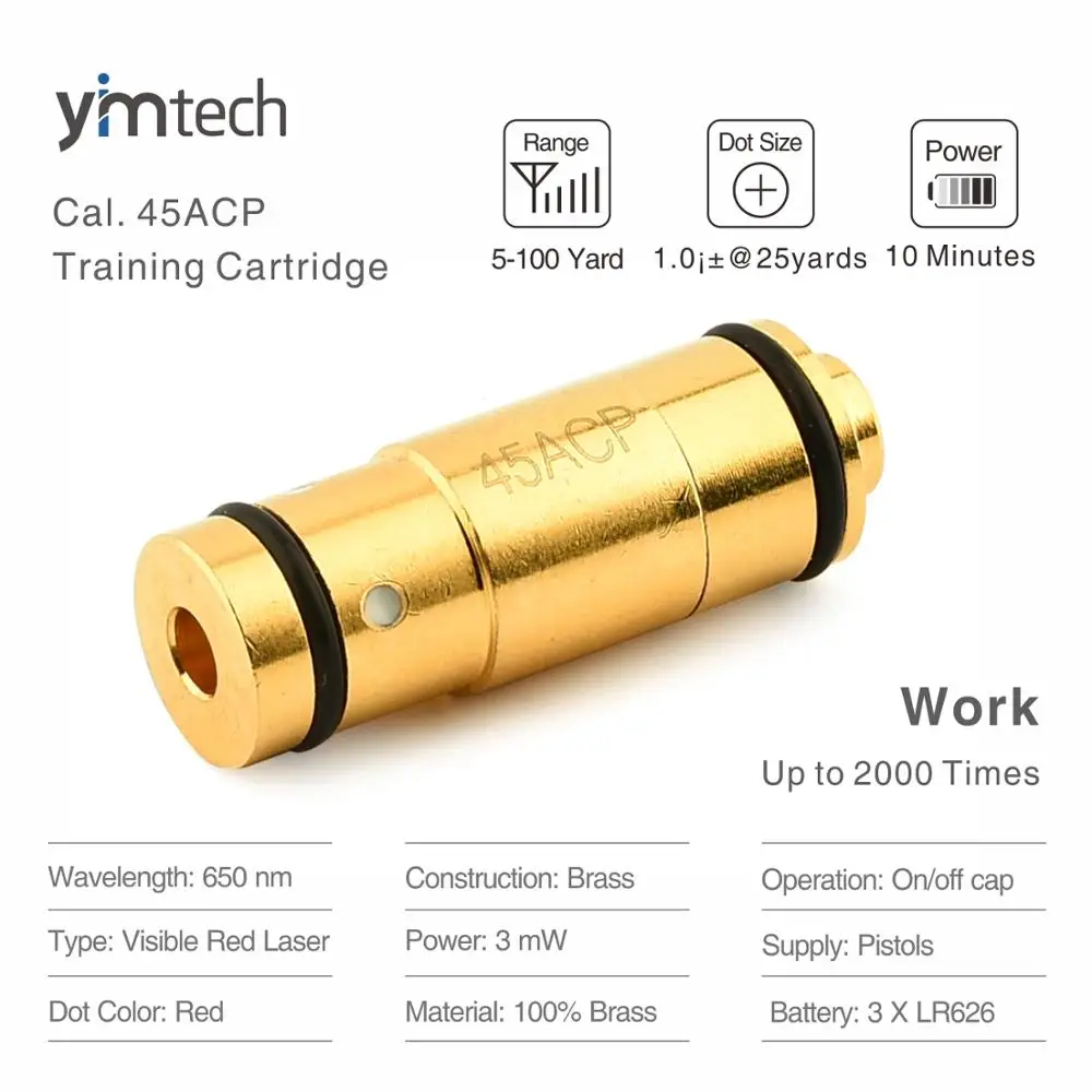 2019 Новое поступление 45ACP учебная Лазерная пуля красная точка тренажер лазерный