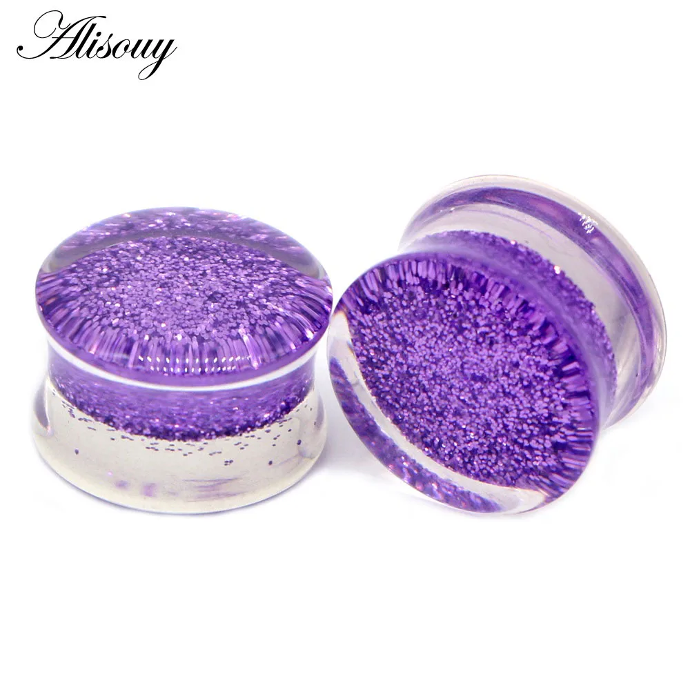 EM0367D PurplePowder 1 шт звезда крест одуванчик жидкая Золотая рыбка беруши Туннели акриловые носилки расширитель серьги телесный пирсинг уха ювелирные изделия для тела - Окраска металла: EM0367D PurplePowder
