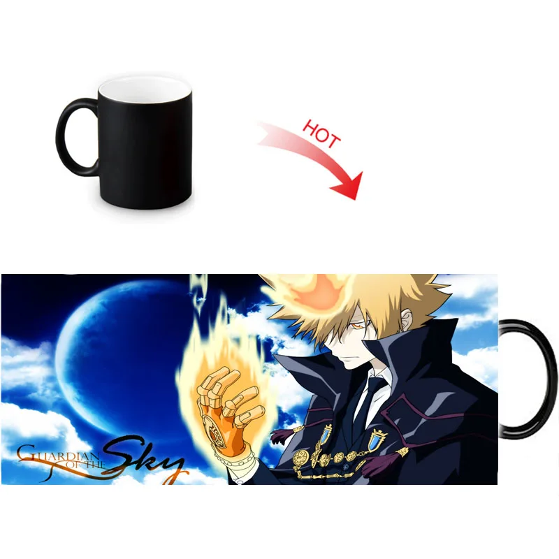 Креативная кружка меняющая цвет кружки для горячих напитков HITMAN REBORN! Печать