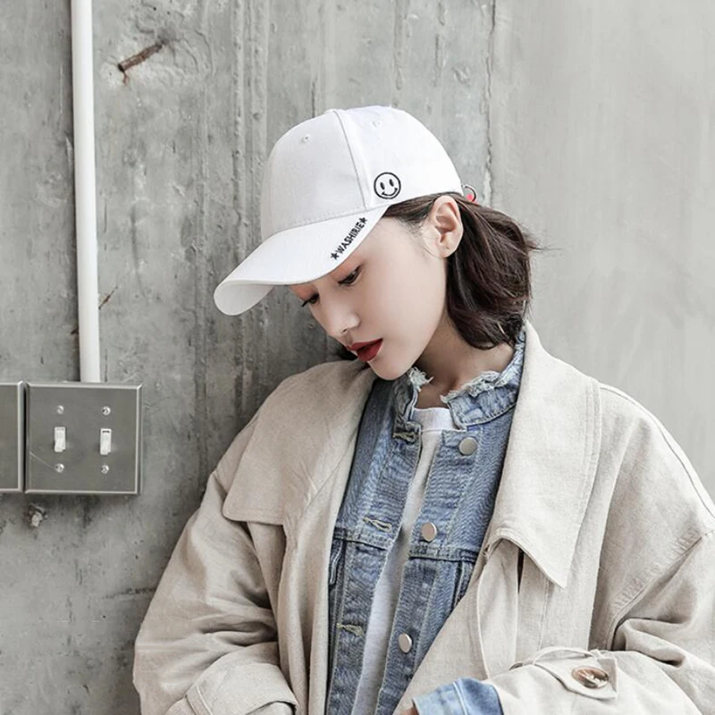 New Parent-child Cotton Baseball Caps Hats with Embroidery Letters Long Rings Men Women Hip Hop Bone Snapback Female Kids Hats