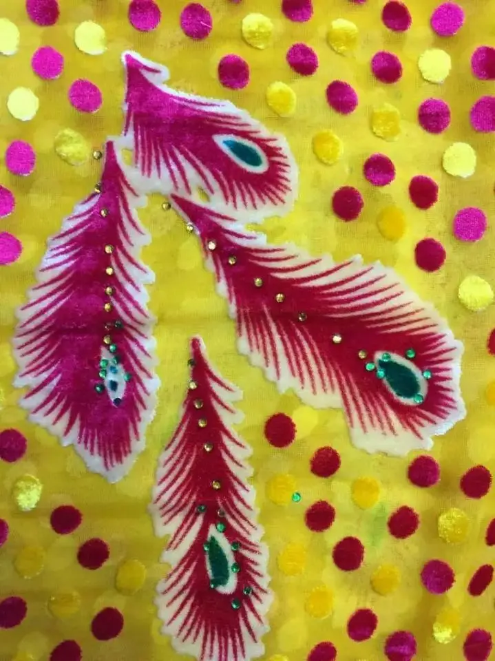 Роскошная желтая эластичная шелковая шифоновая ткань 5Y/pc африканская гладкая и