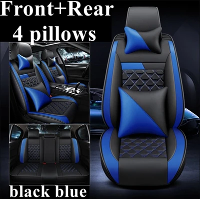 black blue luxury Спереди и сзади сиденья набор для Renault Duster Latitude Clio Sandero Koleos Kadjar Logan талисман Espace Kangoo Лагуна Fluence - Название цвета: black blue luxury