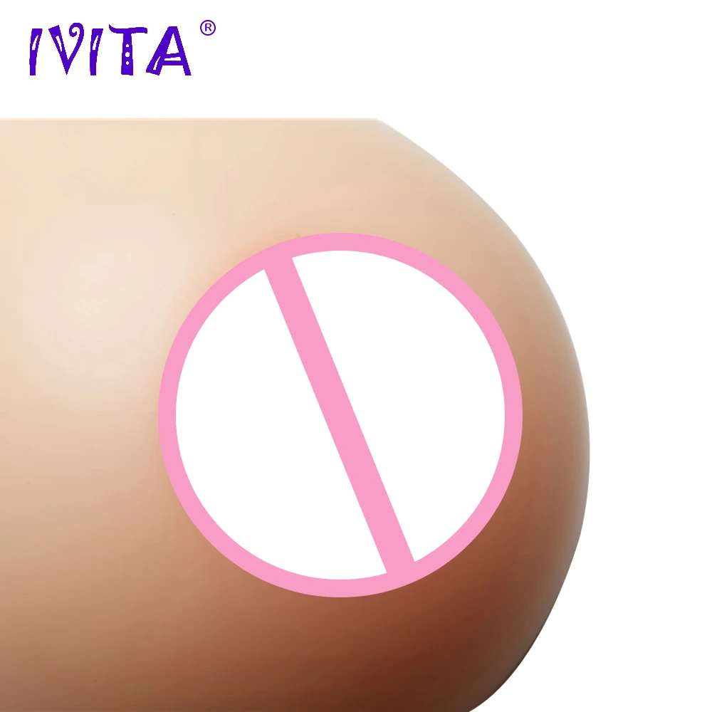IVITA 1400 г реалистичные силиконовые формы груди поддельные для трансвеститов Супер