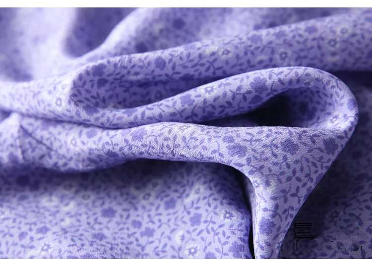 Женская шелковая блузка элегантная офисная фиолетовая из 100% натурального шелка