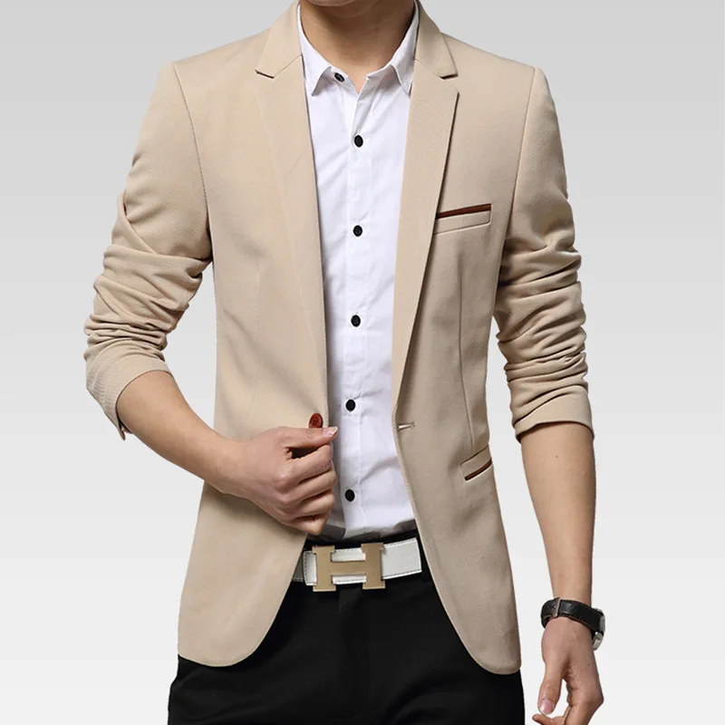 Мужской однотонный пиджак повседневный жакет модель tidedo506 осень|suit jacket|suit jacket