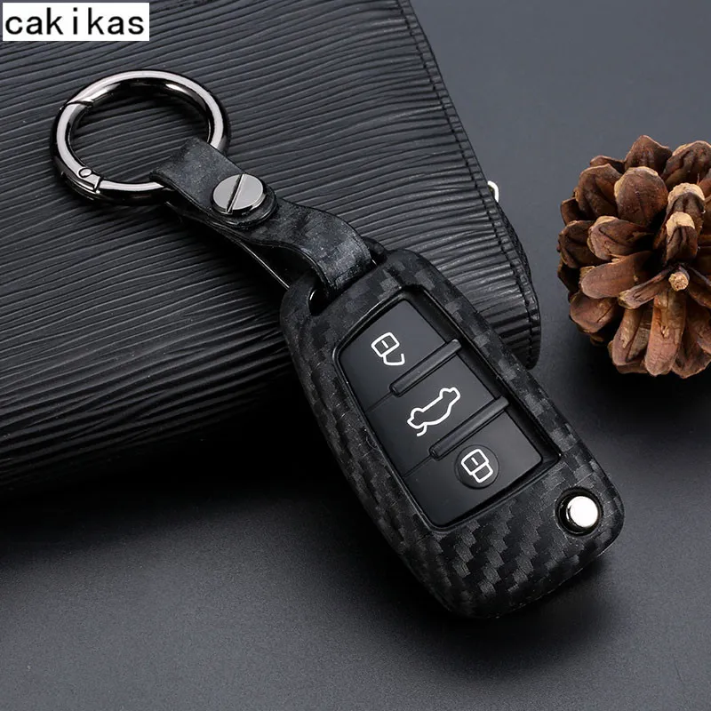 Чехол для ключей из углеродного волокна Audi чехол C6 A7 A8 R8 A1 A2A3 A4 A5 Q7 A6 C5 Sline